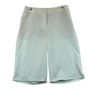 St. John Bermuda Shorts Women's Size 8 Bright White Emma Slash Pockets NWT